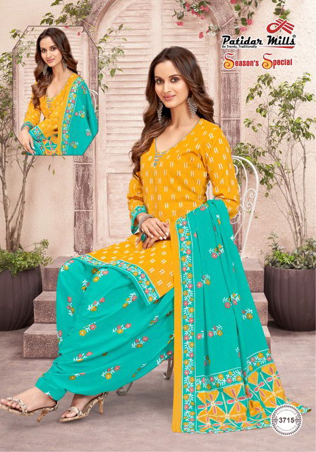 Patidar Seasons Special 37 Fancy Regular Wear Printed Cotton Dress Material Collection